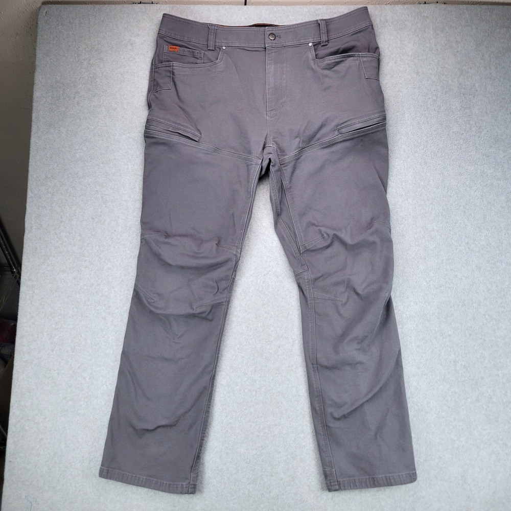 Brunt Work Pants Mens 40x34 Gray Utility Tactical Articulated Knee Stretch